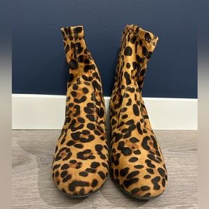 K Studio Leopard Print Sock Booties